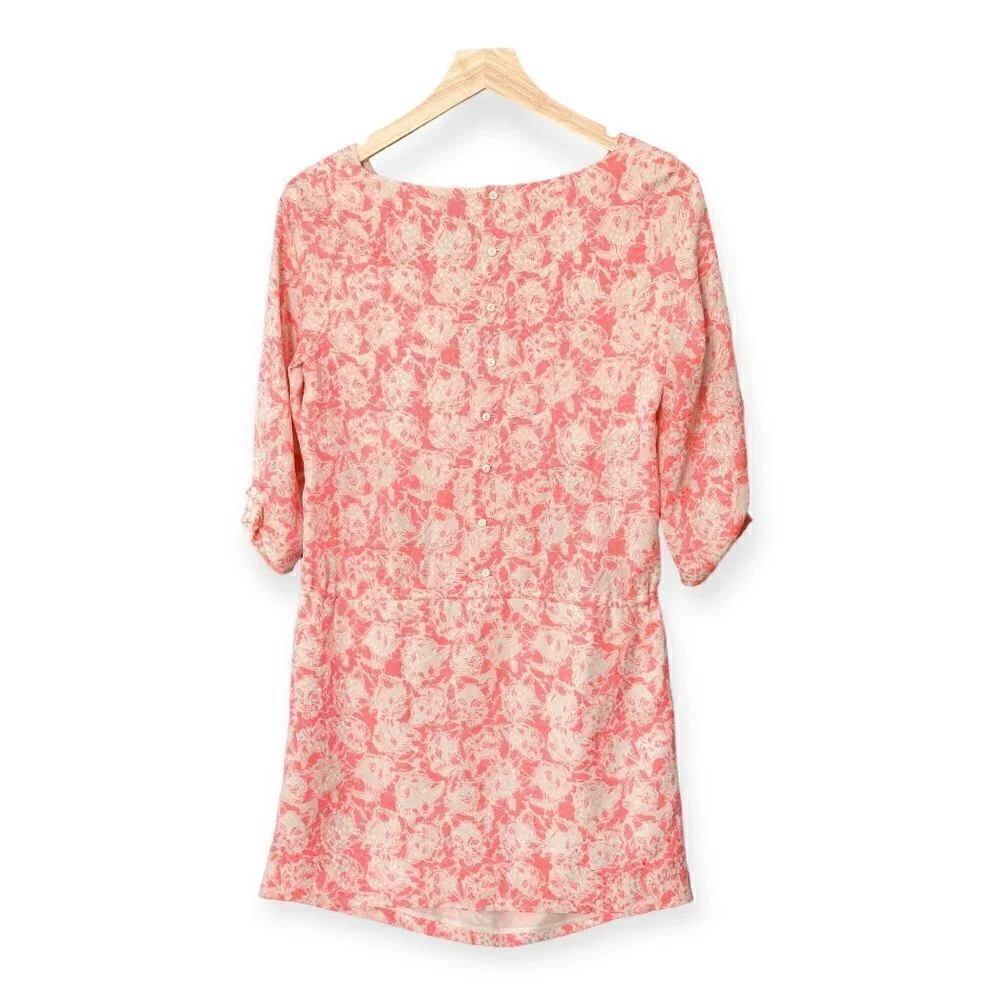 Paul & Joe Cat Print Jacquard Silk Mini Dress, Pink, Size 38EU (US6/S) - Picture 2 of 16